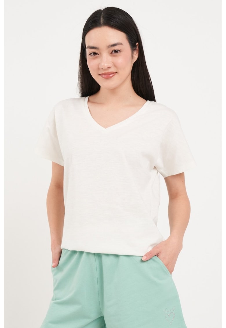 Tricou din bumbac cu logo discret