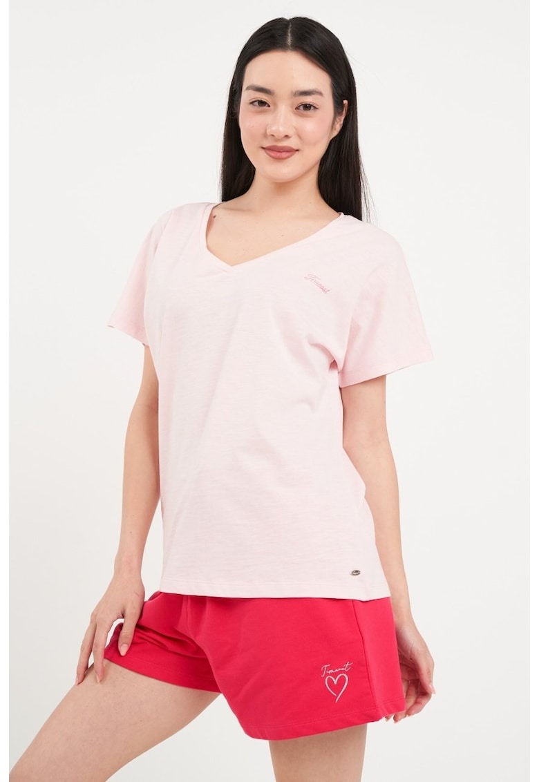 - Tricou dama cu maneca scurta ( Material: Bumbac -BARLEY PINK