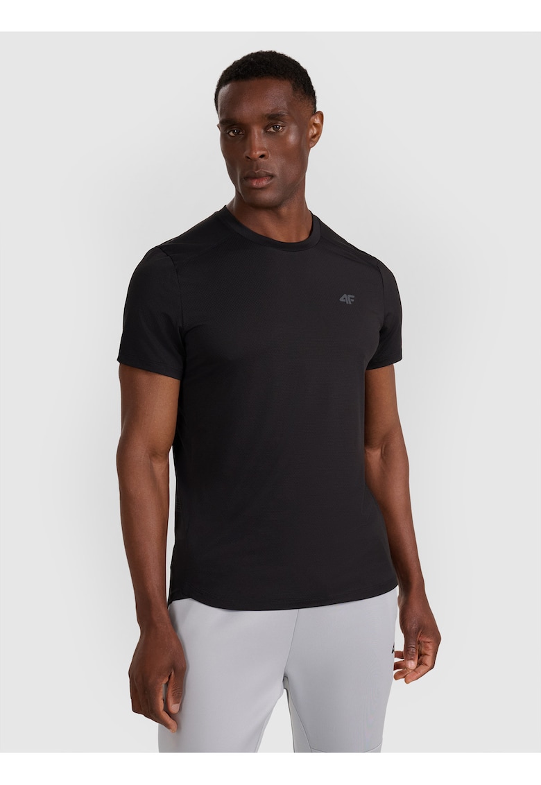 Tricou de Antrenament Barbati Negru Intens - S-XXL - Material Tricot - Croiala Regular