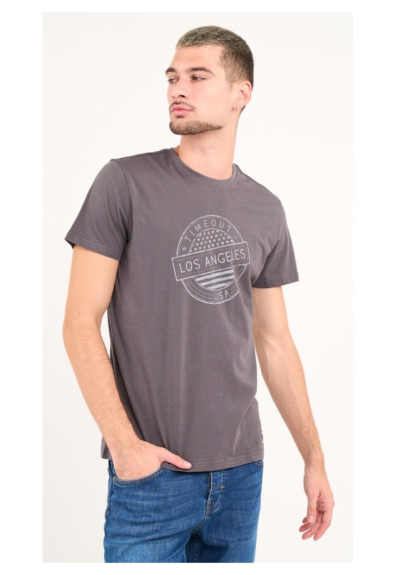 - Tricou barbat cu maneca scurta si imprimeu ( Material: Bumbac -MAGNET