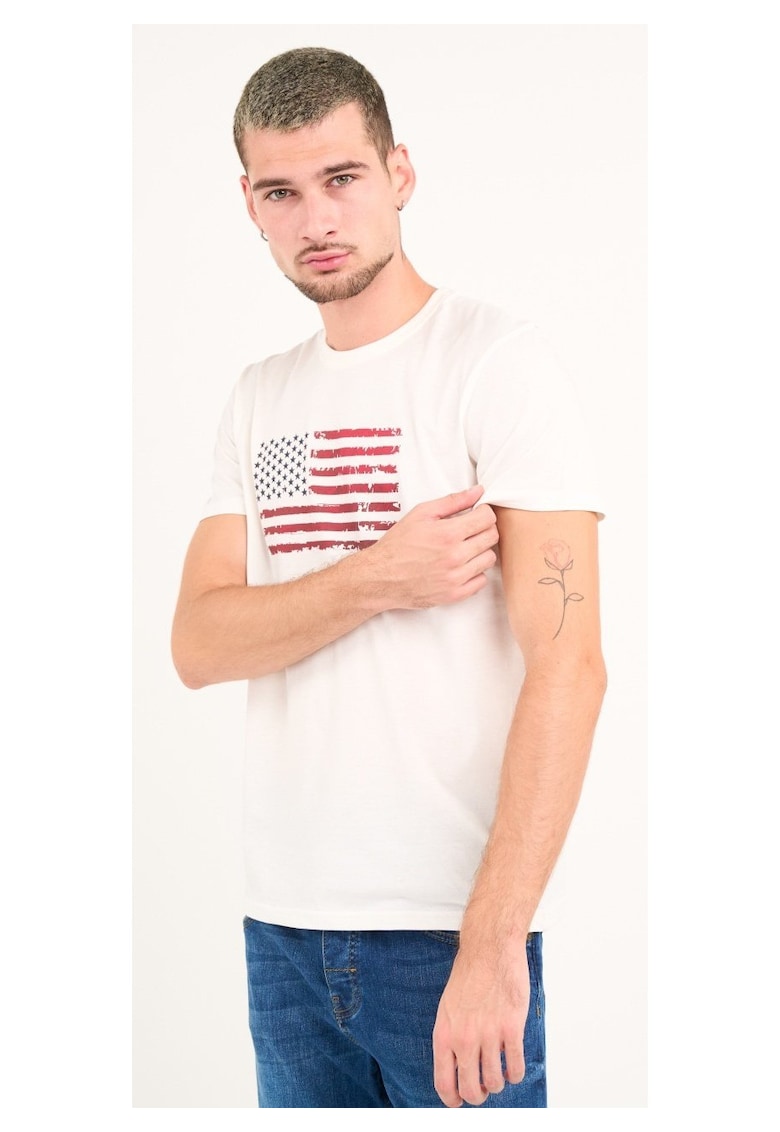 - Tricou barbat cu maneca scurta si imprimeu( Snow White - Material: Bumbac