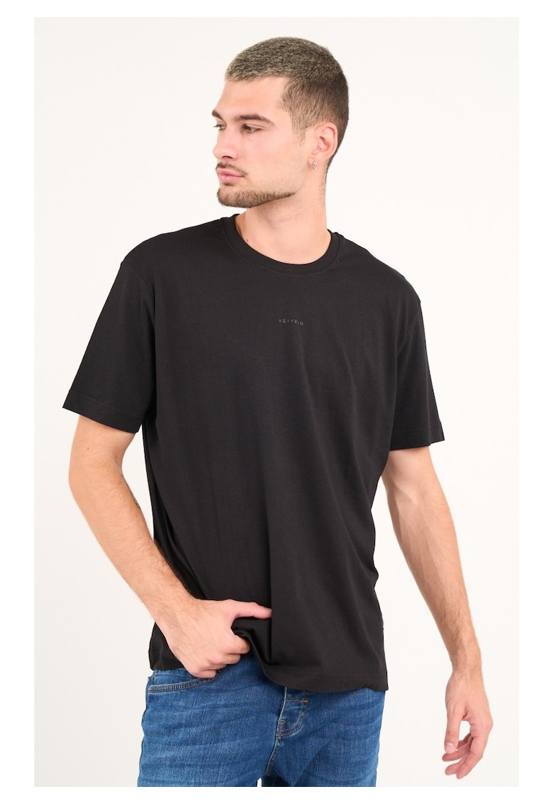 Kenvelo - Tricou barbat cu maneca scurta ( BLACK - Material: Bumbac