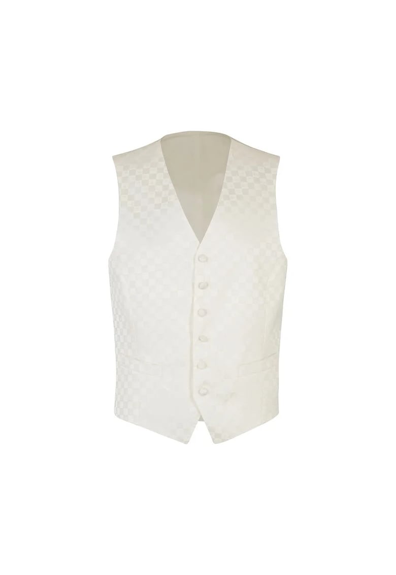 Vestă regular fit cu imprimeu în carouri și detalii tip logo