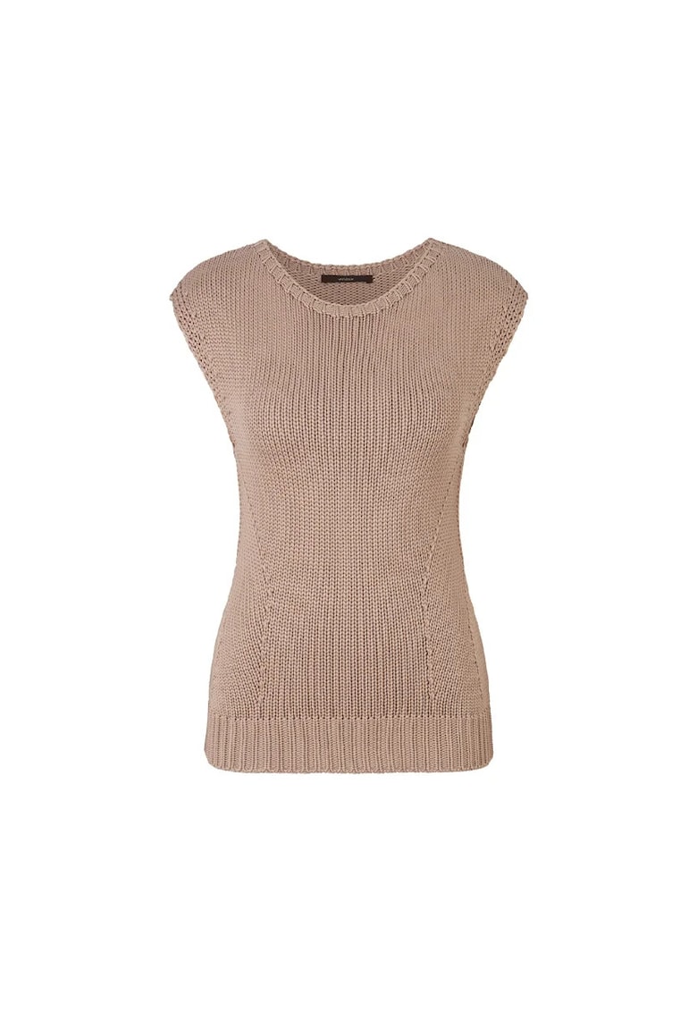 Vesta din tricot cu guler rotund