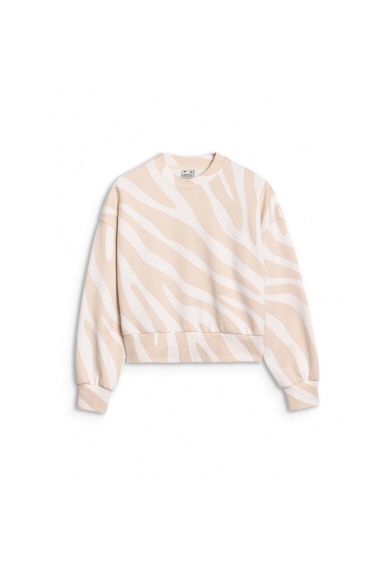Bluza regular fit cu model zebra - Alb/Bej