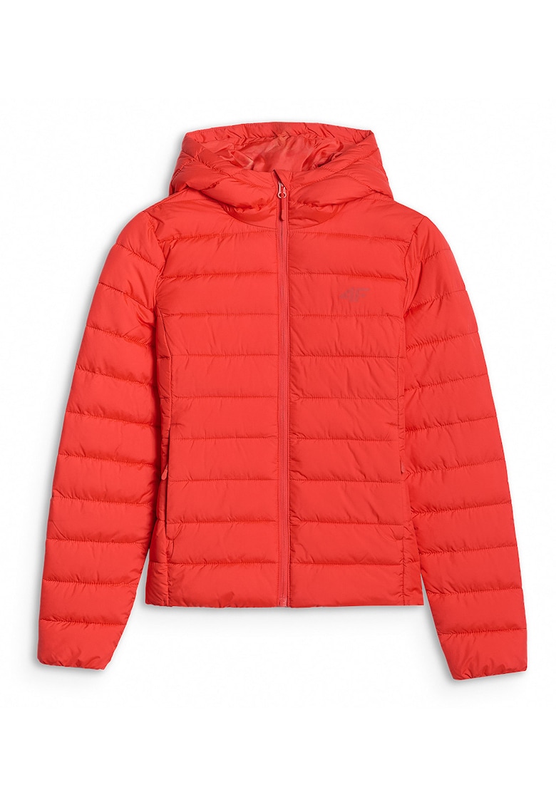 Geaca matlasata din puf pentru femei impermeabila - ideala pentru activitati outdoor - rosie - umplutura sintetica reciclata - confortabila si stilata -