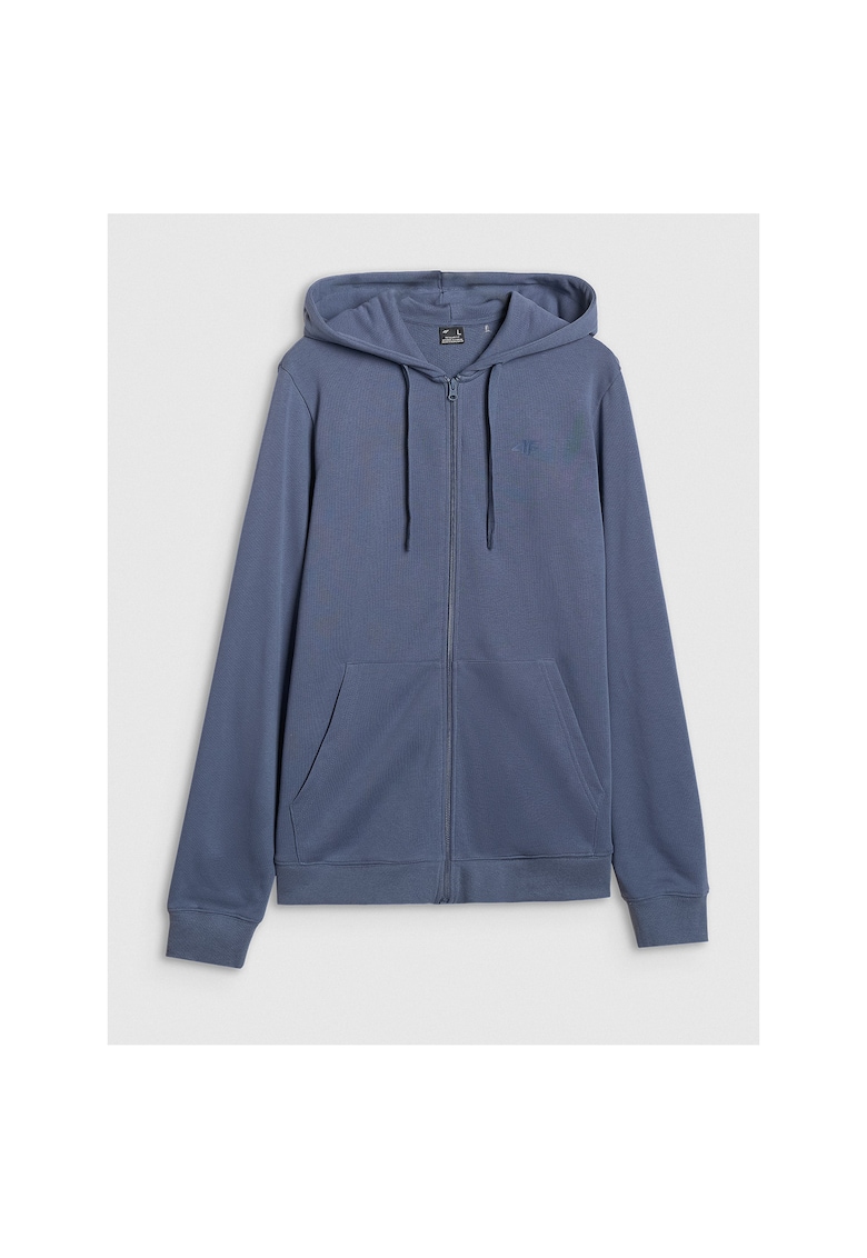 Hanorac Barbati cu Gluga Reglabila - Trening - Tricot French Terry - 80% Bumbac - Fermoar Frontal - Sportstyle - 74679