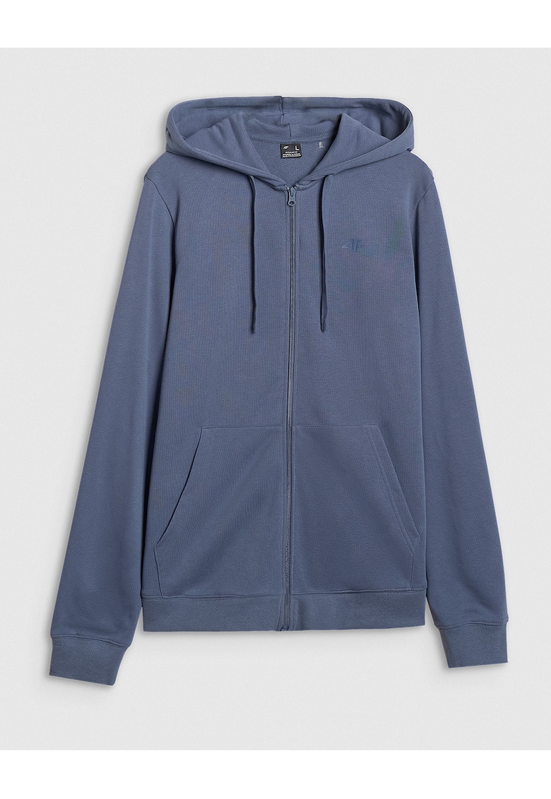 Hanorac Barbati cu Gluga Reglabila - Trening - Tricot French Terry - 80% Bumbac - Fermoar Frontal - Sportstyle - 74679