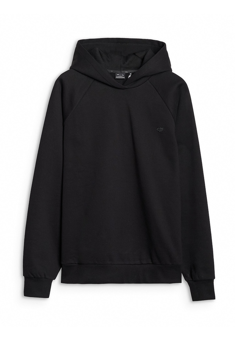 Hanorac unisex negru - oversize - din bumbac - pentru primavara-vara - fara fermoar