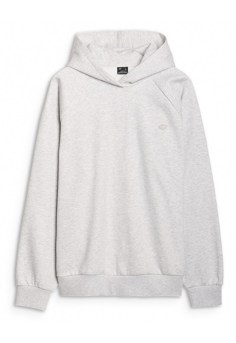 Hanorac Trening Oversize Unisex Gri Deschis - Fara Fermoar - Bumbac 80% - Grosime 400gsm - SportStyle - Maneca Raglan - Sezon SS25