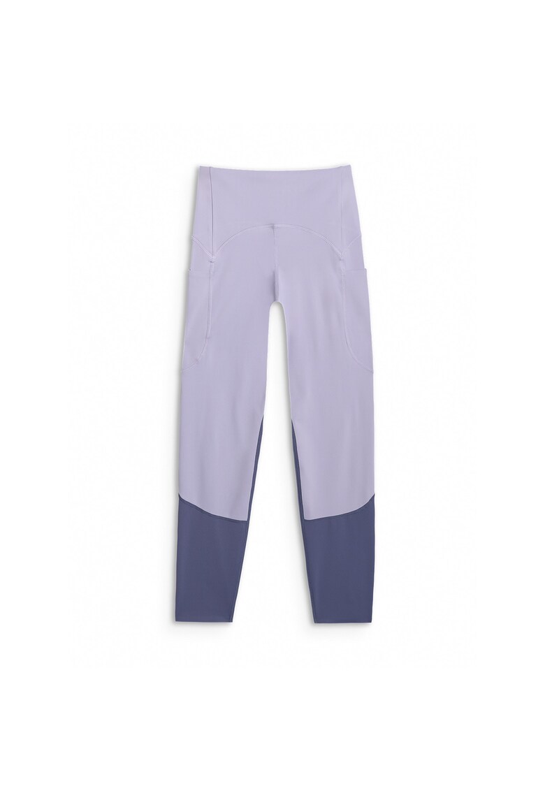 Colanti Sportivi Dama Albastru cu TalieColantiTalie Inalta si Uscare Rapida - Pentru Training - Material Poliester - Sezon AW25 - M