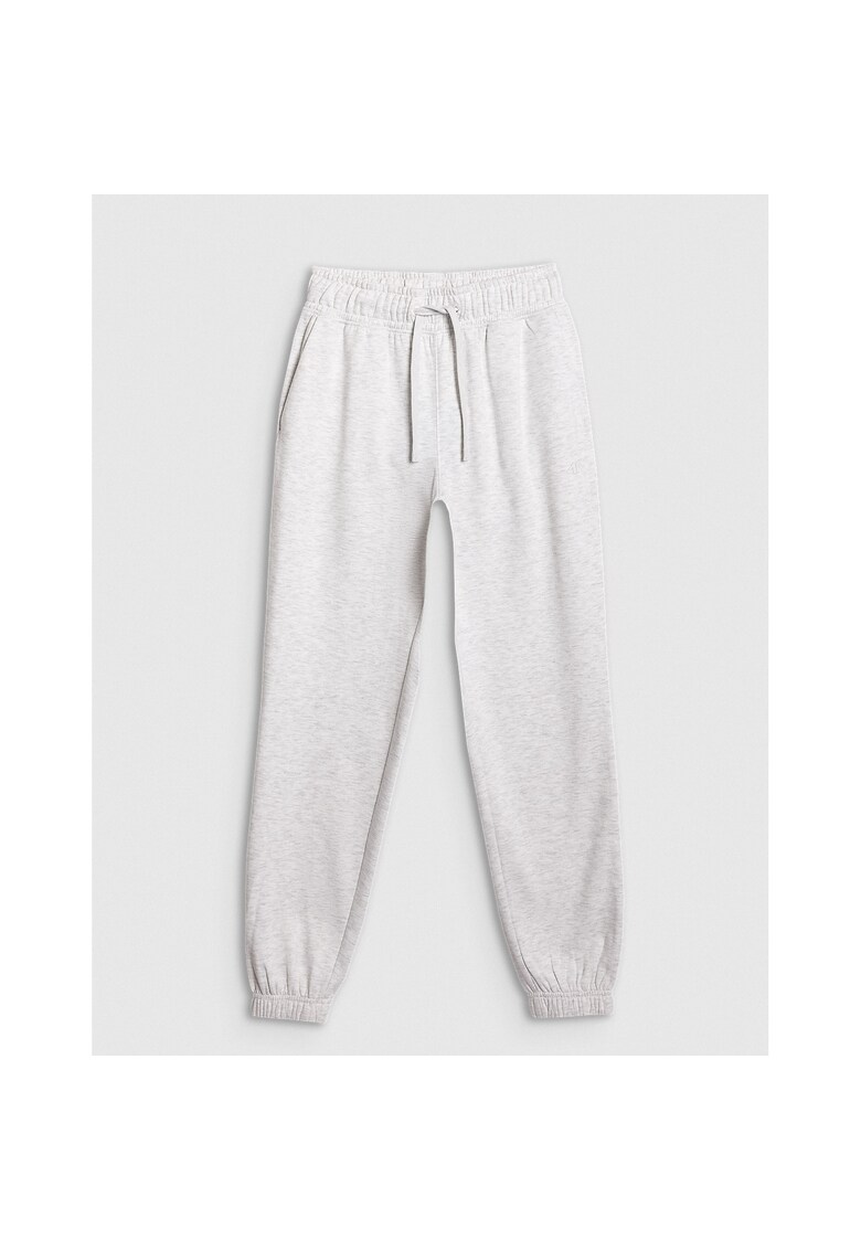 Pantaloni Jogger Femei Gri Deschis - Trening Casual - Bumbac & Poliester - Regular Fit - XS-XXL - Calduros & Confortabil - Cu Buzunare si Elastic Reglabil - 45769