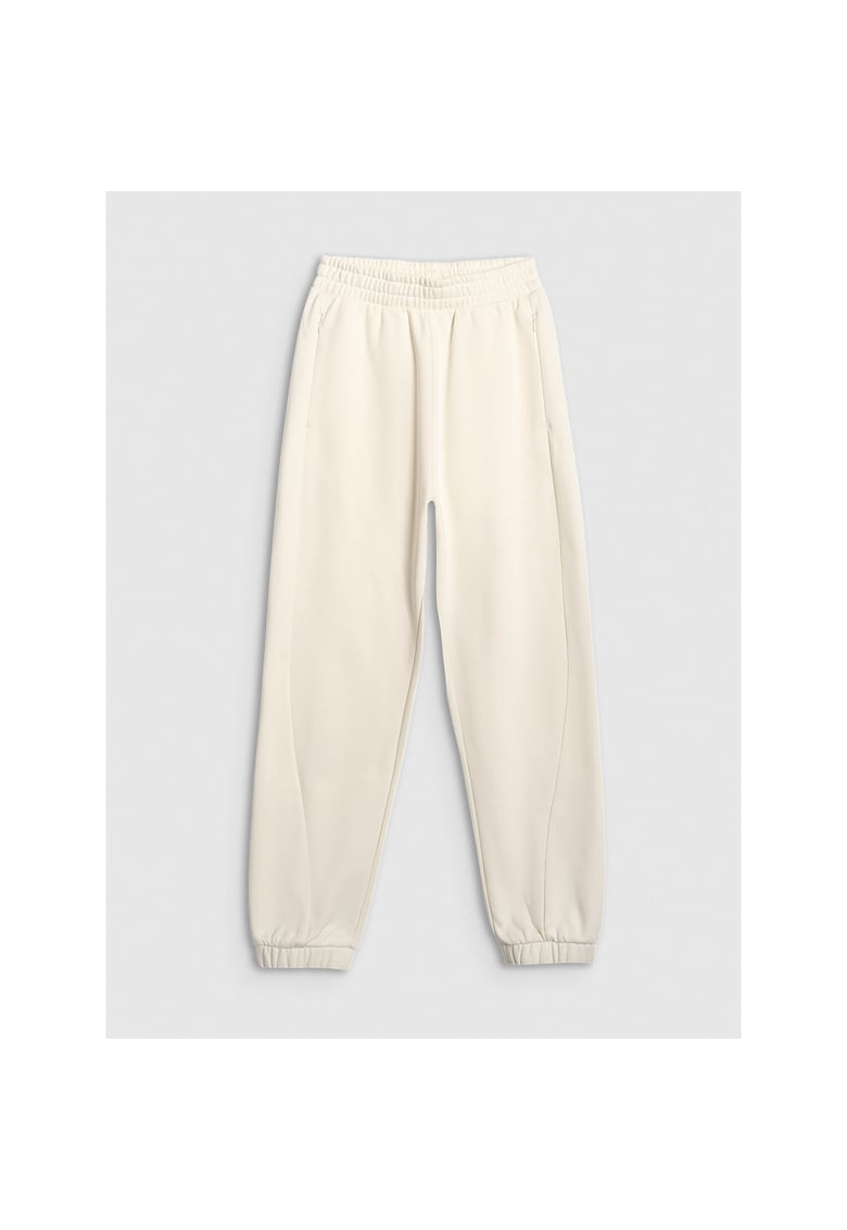 Pantaloni Jogger Bumbac - Alb ecru