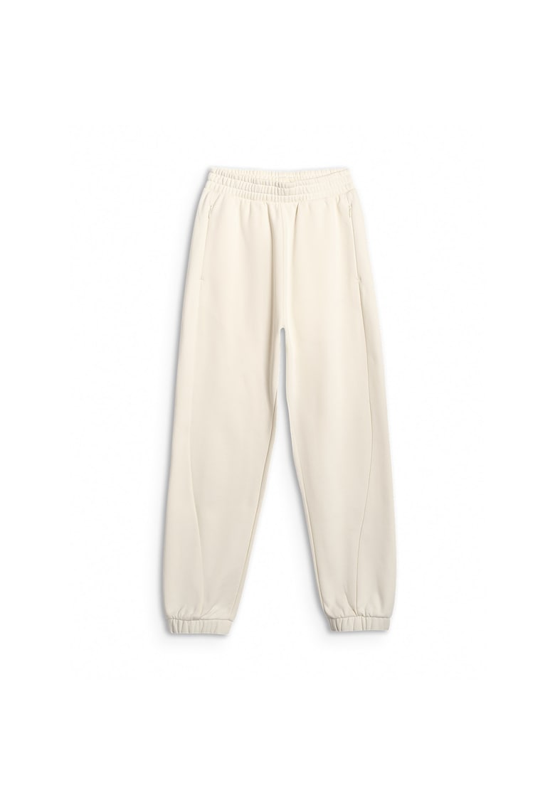 Pantaloni Jogger Bumbac - Alb ecru - Alb ecru