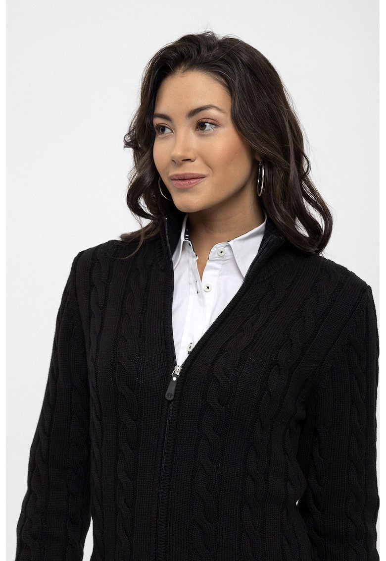 Pulover de bumbac cu fermoar