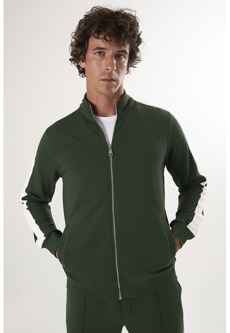 Bluza de trening din bumbac cu fermoar