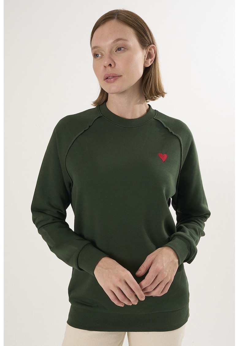 Bluza lejera de trening din bumbac cu maneci raglan