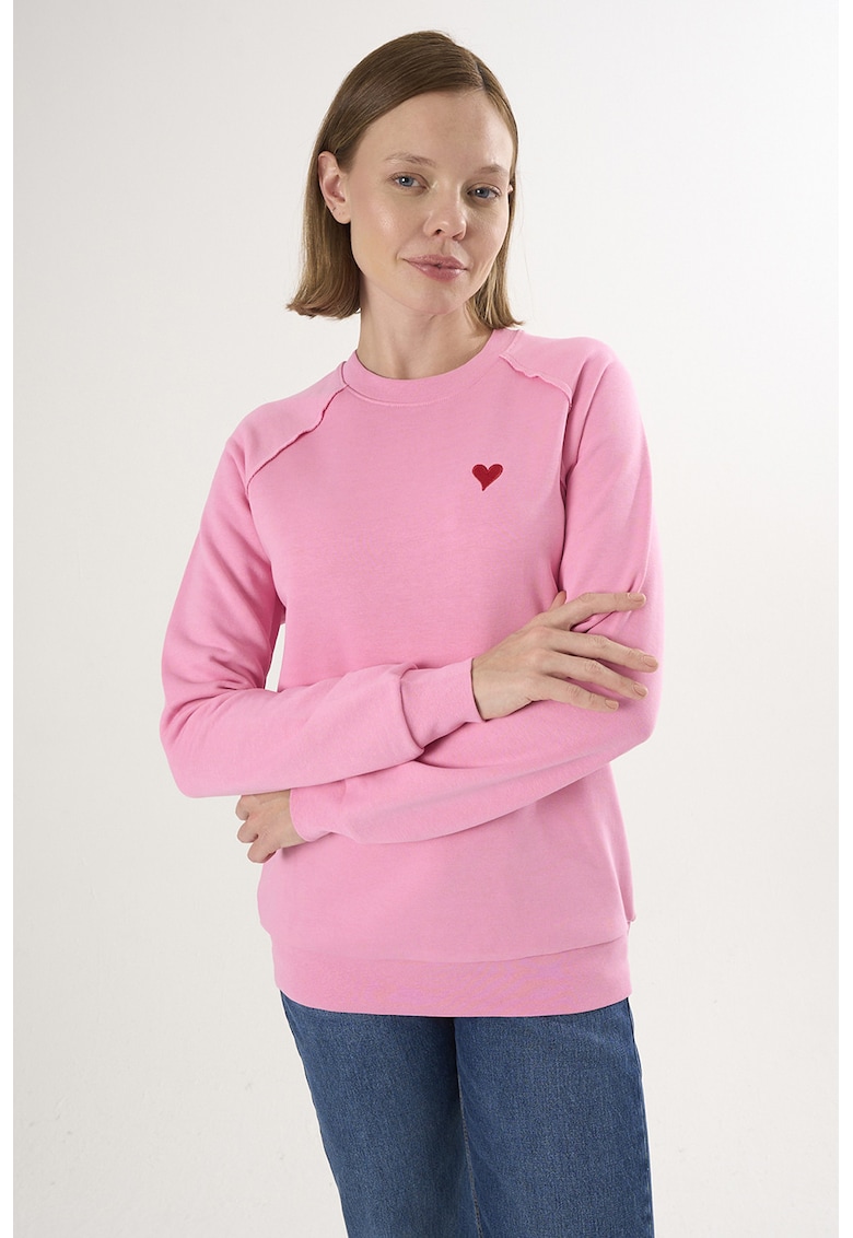 Bluza lejera de trening din bumbac cu maneci raglan
