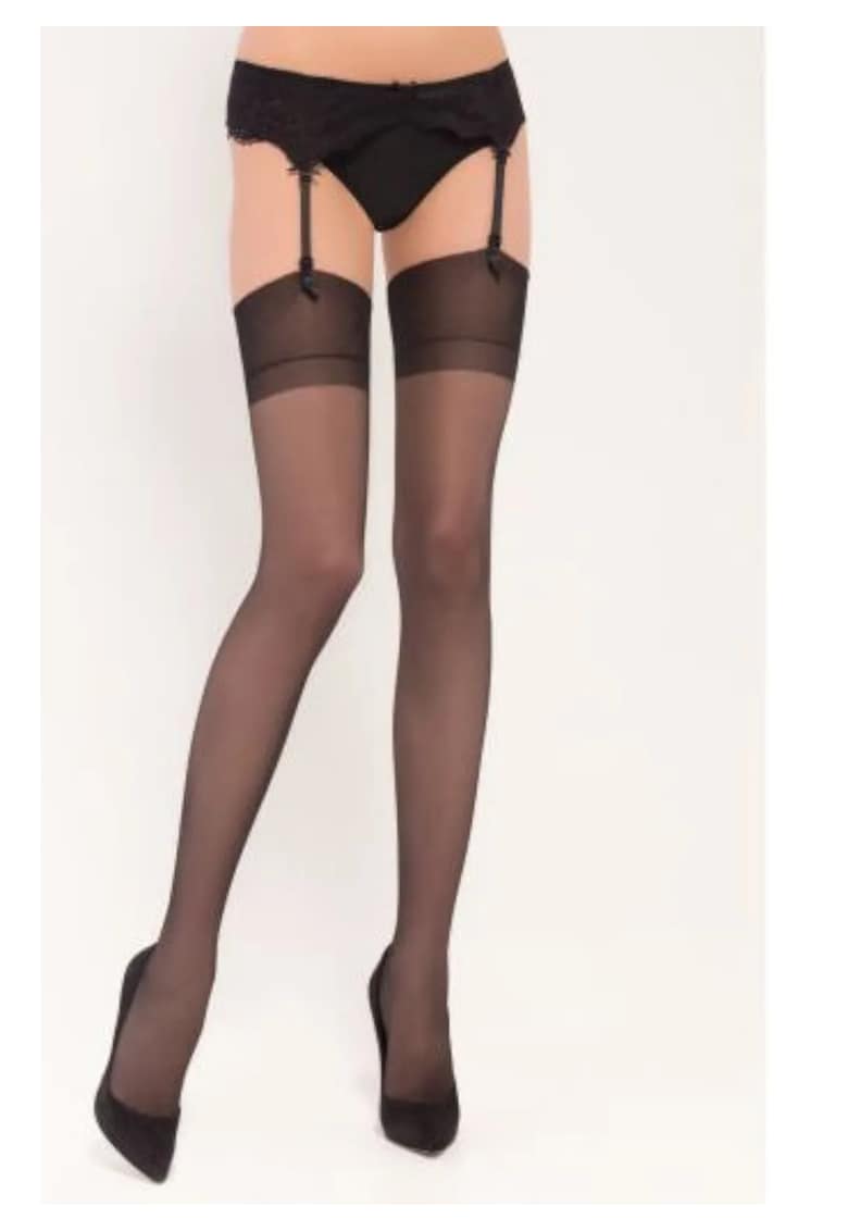 Ciorapi plasa - pana la brau negru - Negru