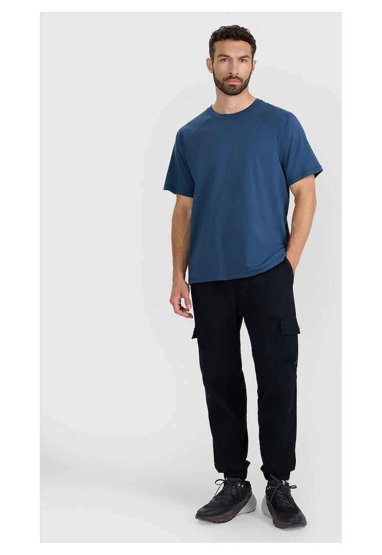 Pantaloni Bumbac - Negru - S-XXL - Buzunare Cargo - Elastic Ajustabil - Negru
