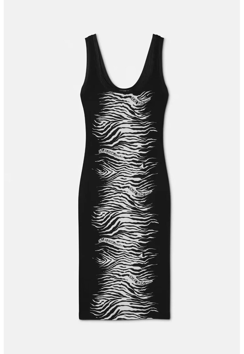 Rochie midi cu animal-print