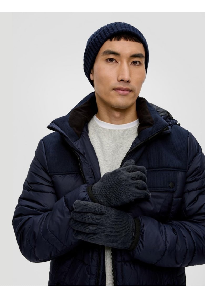 Manusi barbati - din bumbac - Bleumarin inchis Manusi barbati - din bumbac - Bleumarin inchis