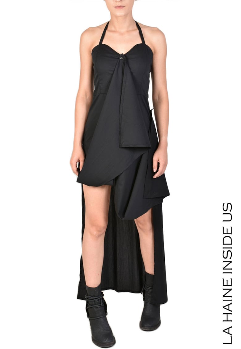 Rochie cămașă cu nasturi frontali și panglici ajustabile