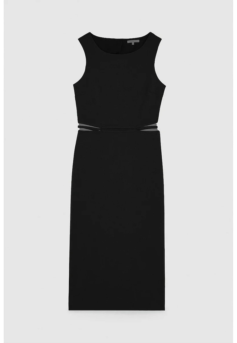 Rochie midi decupata lateral si la spate