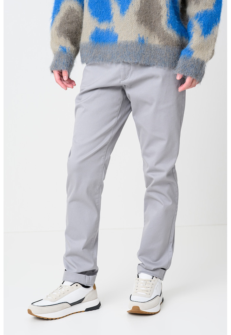 Pantaloni chino slim fit cu buzunare oblice