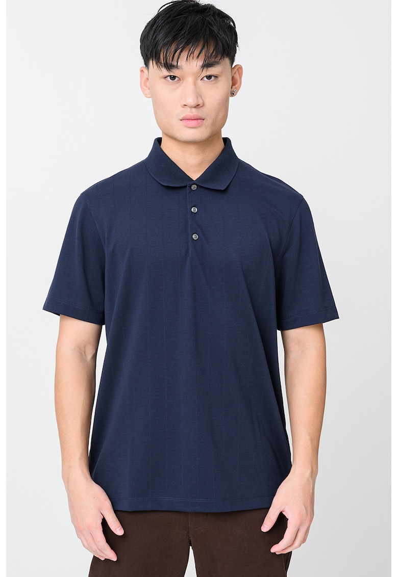 Tricou polo cu model uni - Albastru ultramarin