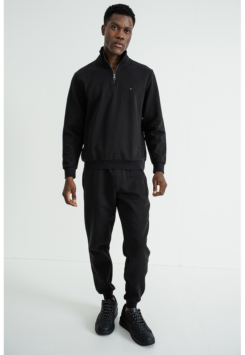 Bluza de trening cu logo si fenta cu fermoar