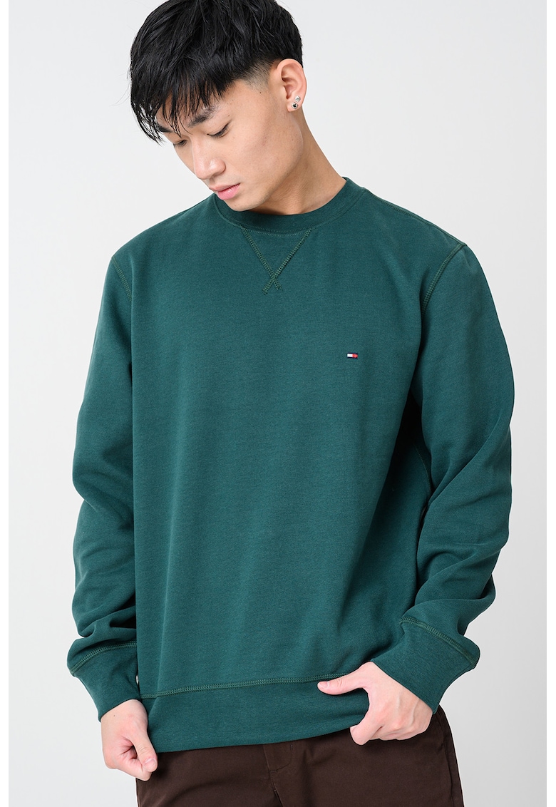 Bluza de trening din amestec de bumbac cu logo discret