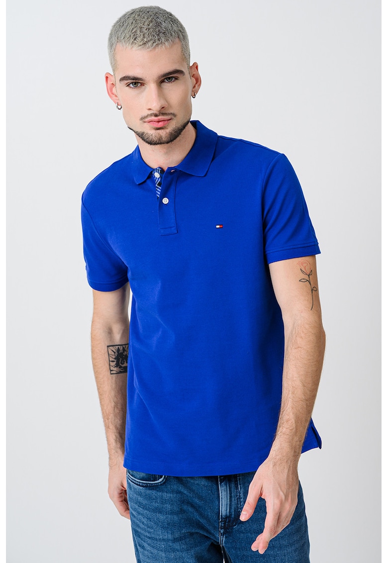 Tricou polo din amestec de bumbac organic - Albastru royal