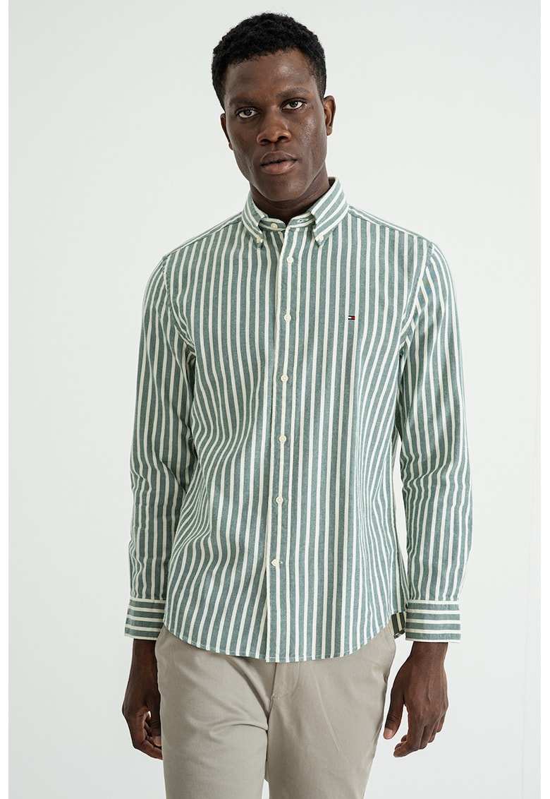 Camasa cu dungi si guler Oxford