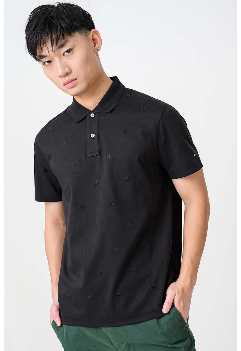 Tricou polo cu model monograma