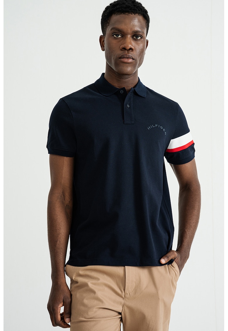 Tricou polo din amestec de bumbac organic - Albastru ultramarin