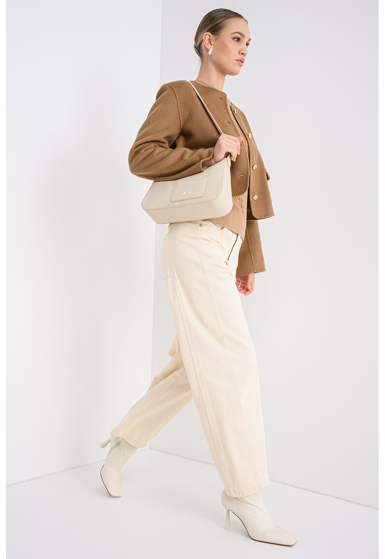 Sacou crop din amestec de lana