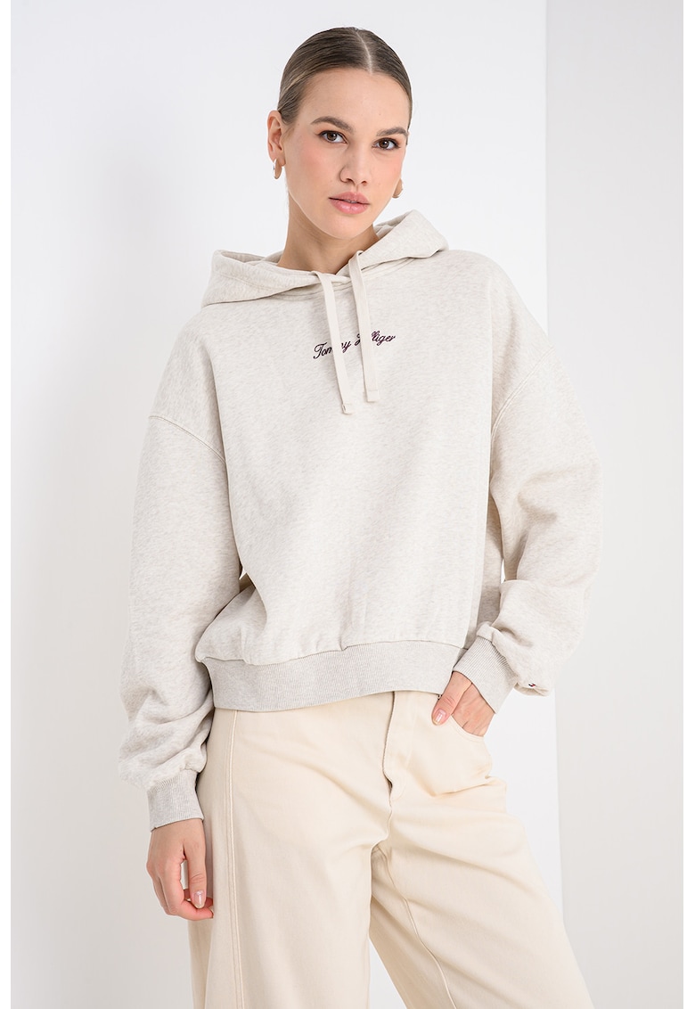 Hanorac cu maneci cazute - Maro nisip/Maro camel