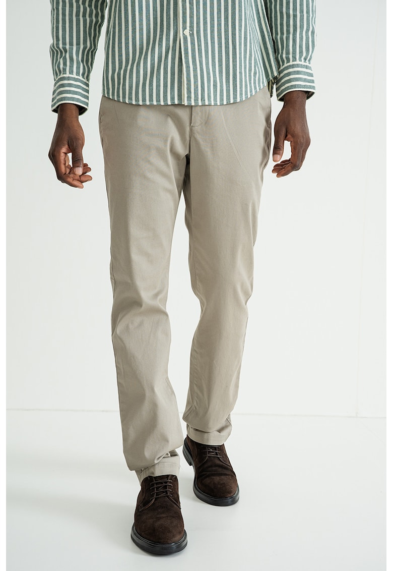 Pantaloni chino slim fit cu buzunare oblice