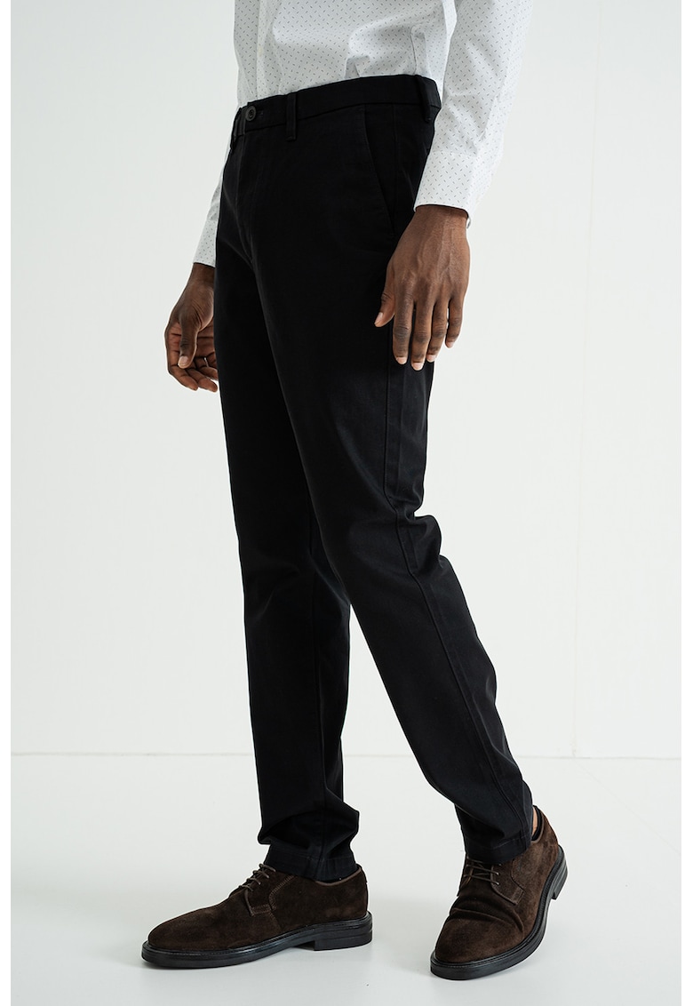 Pantaloni chino slim fit cu buzunare oblice