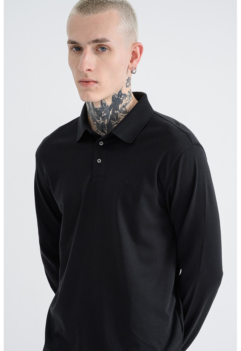 Bluza polo uni din bumbac