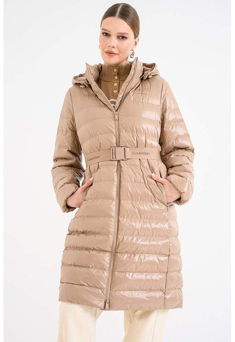 Geaca lunga cu fermoar