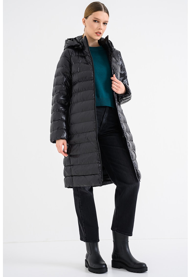 Geaca lunga cu fermoar