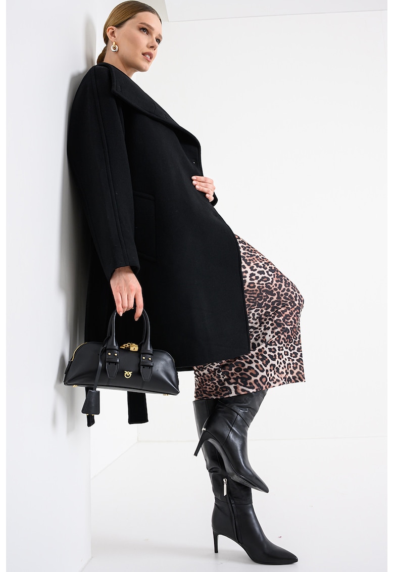 Palton supradimensionat cu model uni