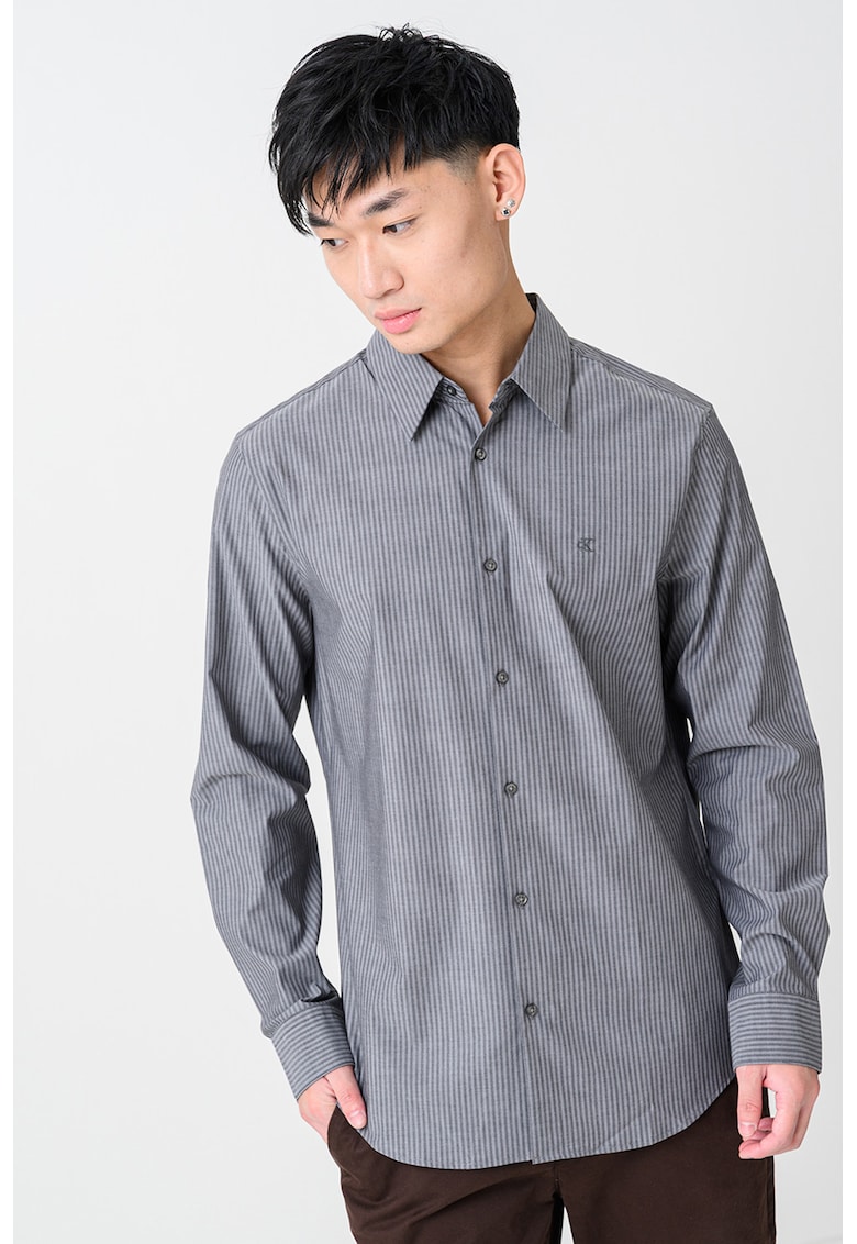 Camasa regular-fit din amestec de bumbac