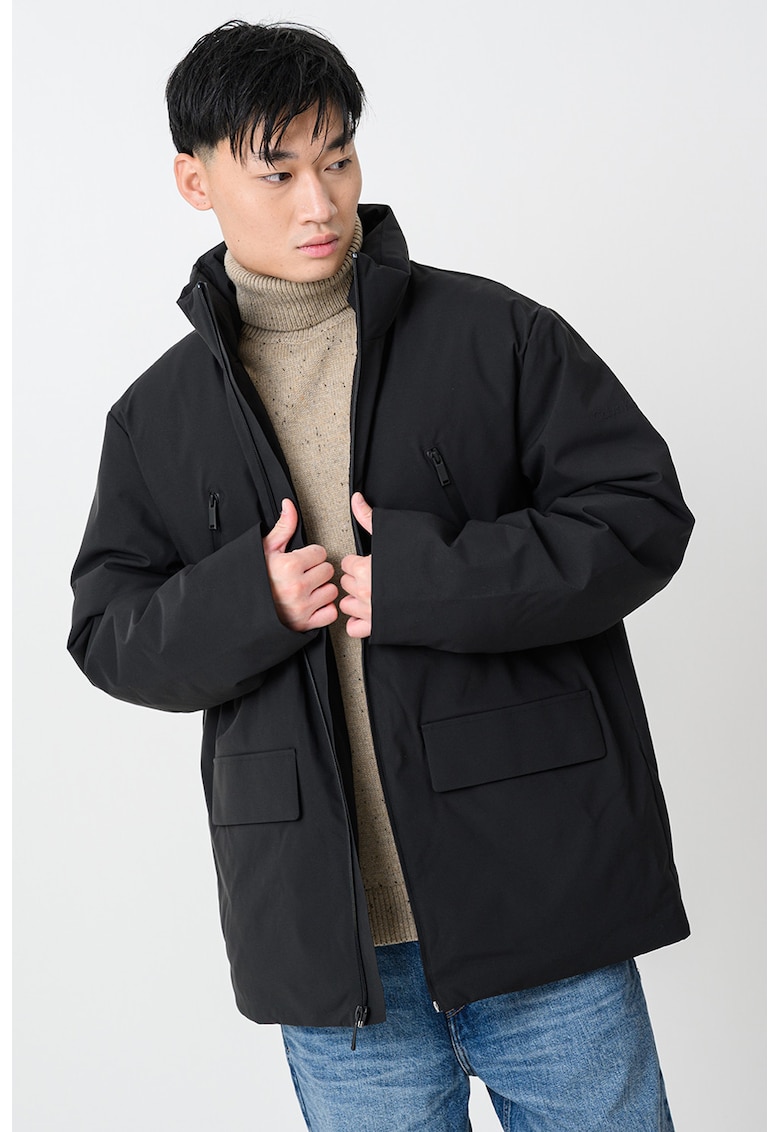 Jacheta cu fermoar si guler inalt