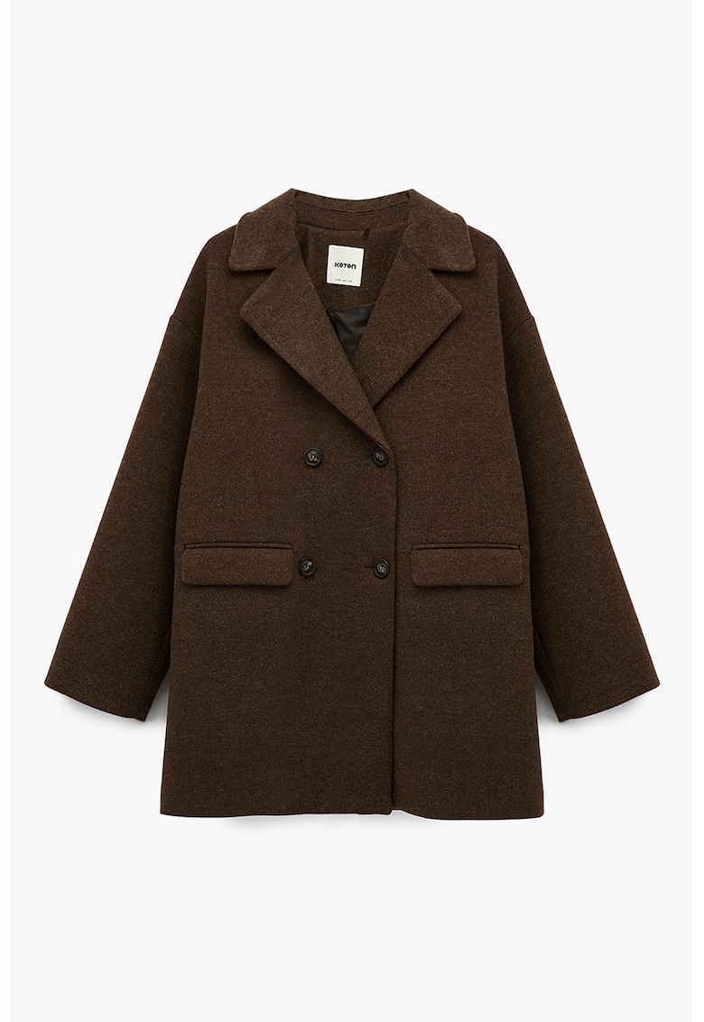 Haina cu doua randuri de nasturi - Maro inchis