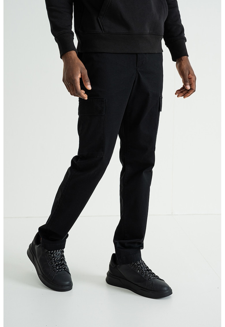 Pantaloni cargo slim fit - Negru