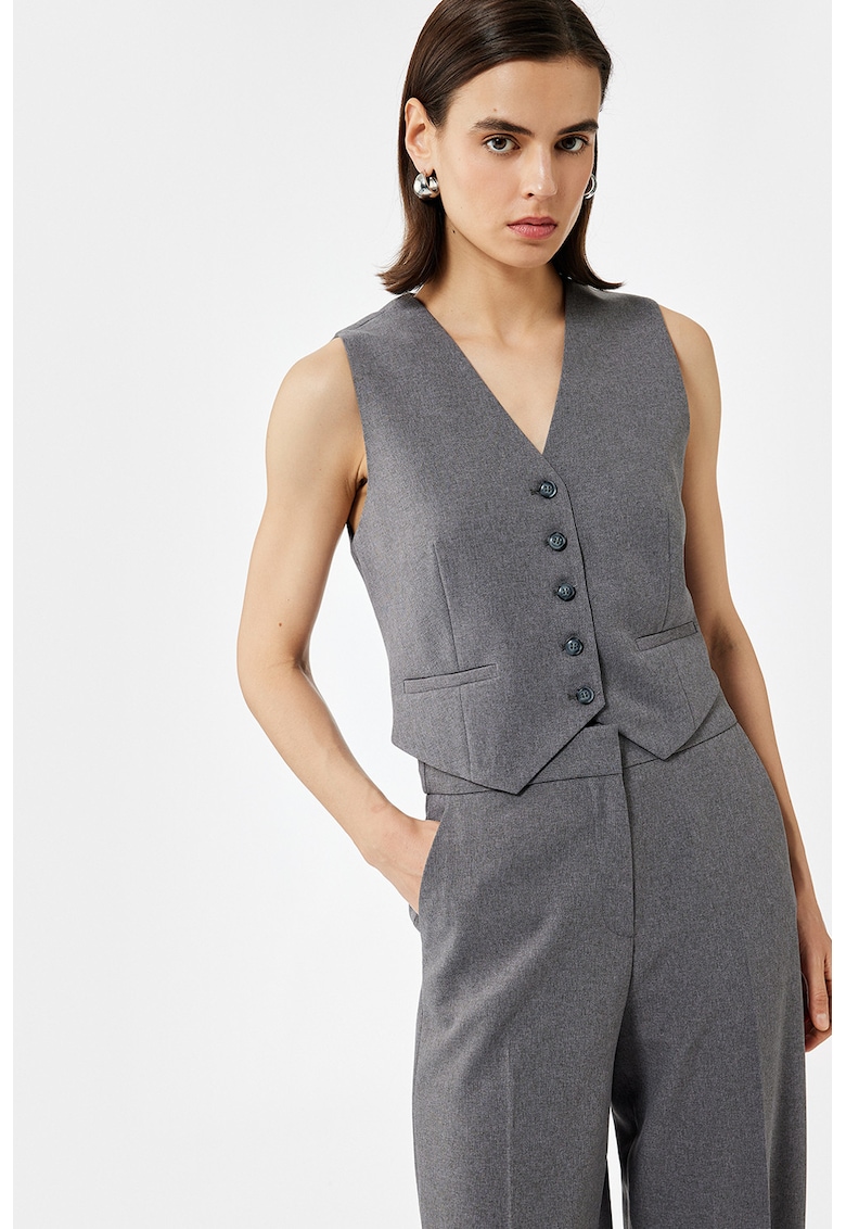 Vesta crop cu nasturi