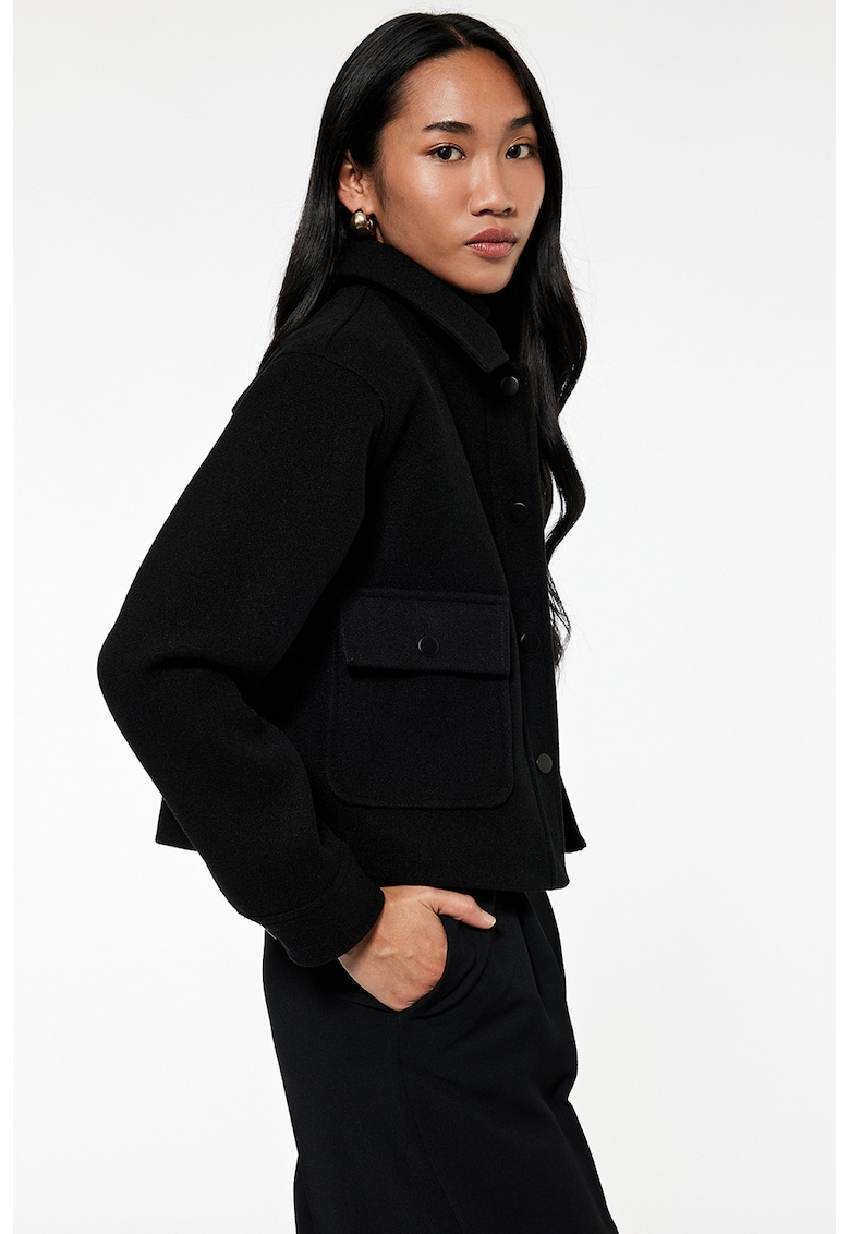 Jacheta crop cu nasturi